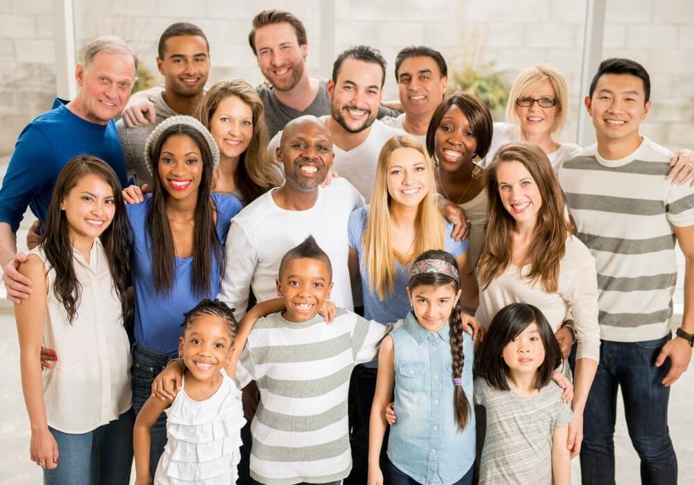 Smiling family after a dental check-up