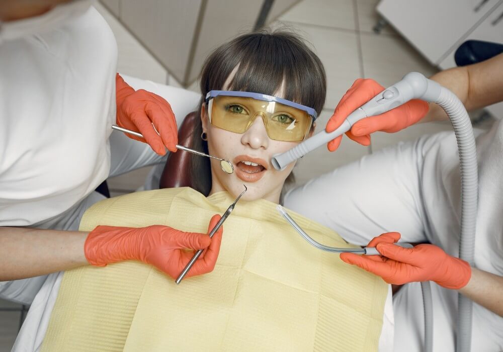 Calm patient during dental treatment