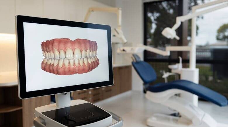 Digital smile design planning on screen