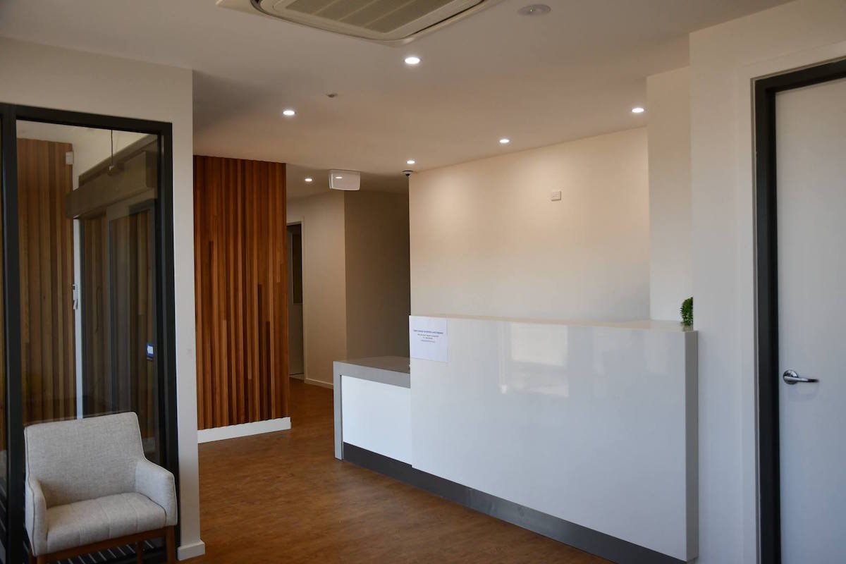 Reception and waiting area at Sayers Dental